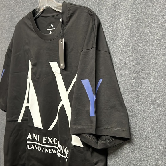NWT -  ARMANI EXCHANGE Men's Large Logo Tee, Black - Size XL - Picture 10 of 16